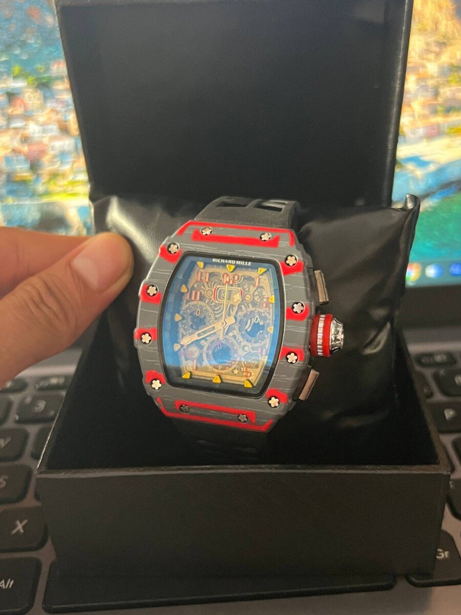 Montre Squelette RM – Édition Rouge & Noir Montre Squelette RM – Édition Rouge & Noir - Image 2