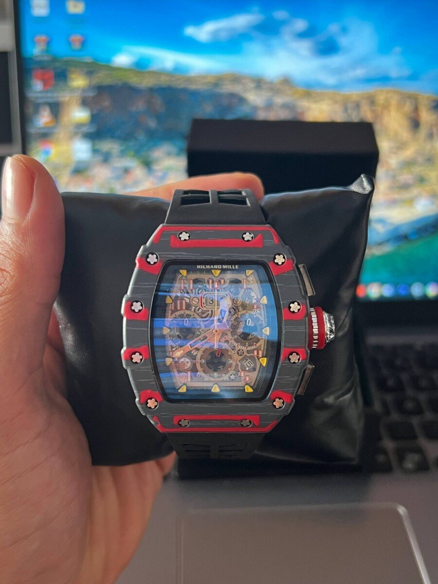 Montre Squelette RM – Édition Rouge & Noir Montre Squelette RM – Édition Rouge & Noir - Image 3