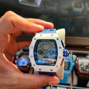 Montre RM – Cadran Squelette Bleu & Blanc