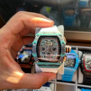 RM à Cadran Squelette – Bracelet Blanc