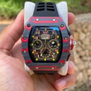 Montre Squelette RM – Édition Rouge & Noir